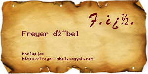 Freyer Ábel névjegykártya