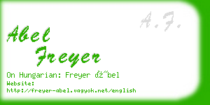 abel freyer business card